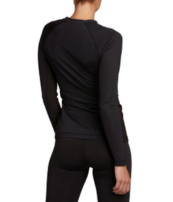 Женская футболка теннисная (dł. Рукава) Björn Borg Long Sleeve T-Shirt W - black beauty