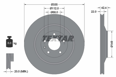 TEXTAR - 92177005-TET - Brake Disc