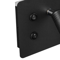 808557 Бра MURO 4,5W+3W LED 360LM+240LM ЧЕРНЫЙ 3000K