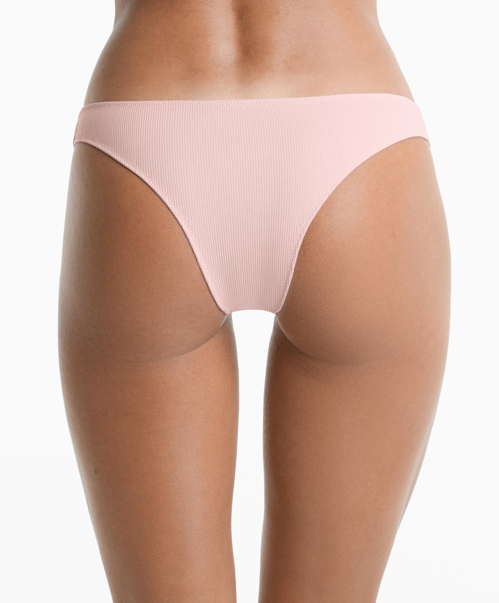 OYSHO Набор из 5 пар трусов-бразильяно из хлопковой смеси, розовый