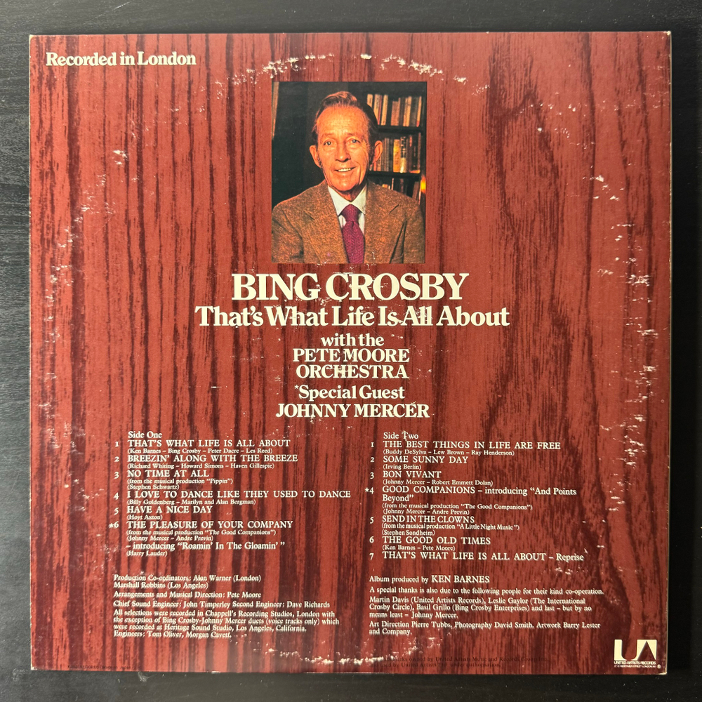Bing Crosby ‎– That's What Life Is All About (Япония 1975г.)