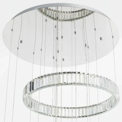 Citilux Чезаре CL338661 LED Люстра хрустальная с пультом Хром