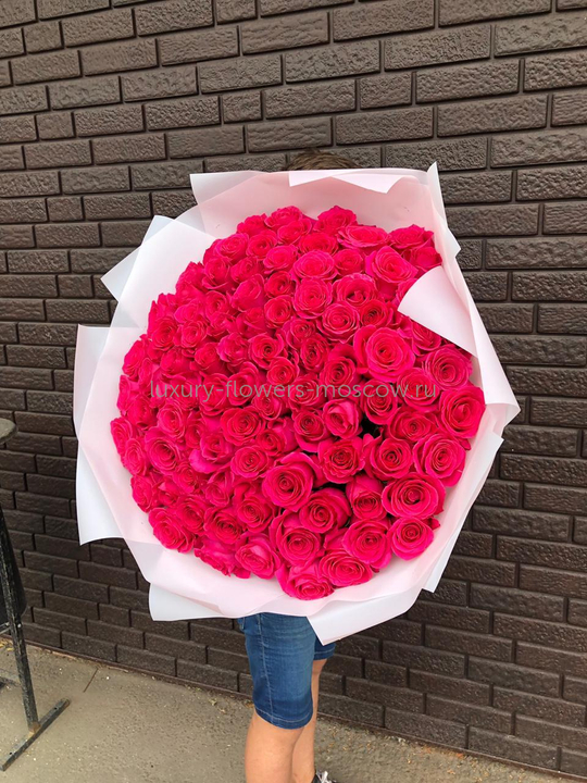 101 Малиновая роза Эквадор
