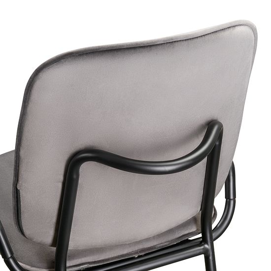 Стул ror, double frame, велюр, черный/серый