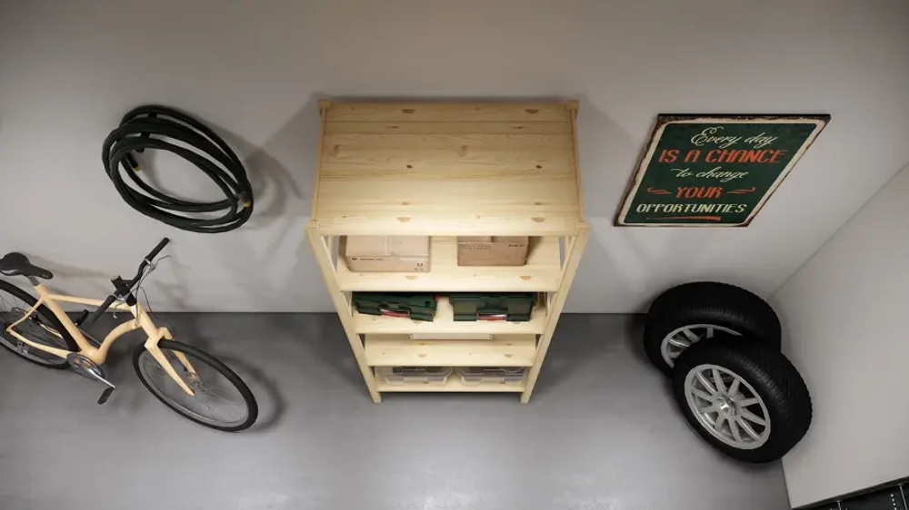 Стеллаж 5 полок - аналог IKEA/IVAR/ИВАР/УДОРА/ ИКЕА,  89x210x50см, под беленый дуб