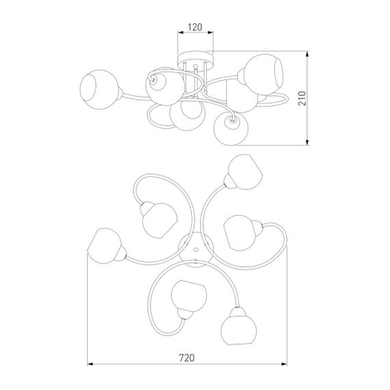 Потолочная люстра Eurosvet Tulia 30136/6 хром