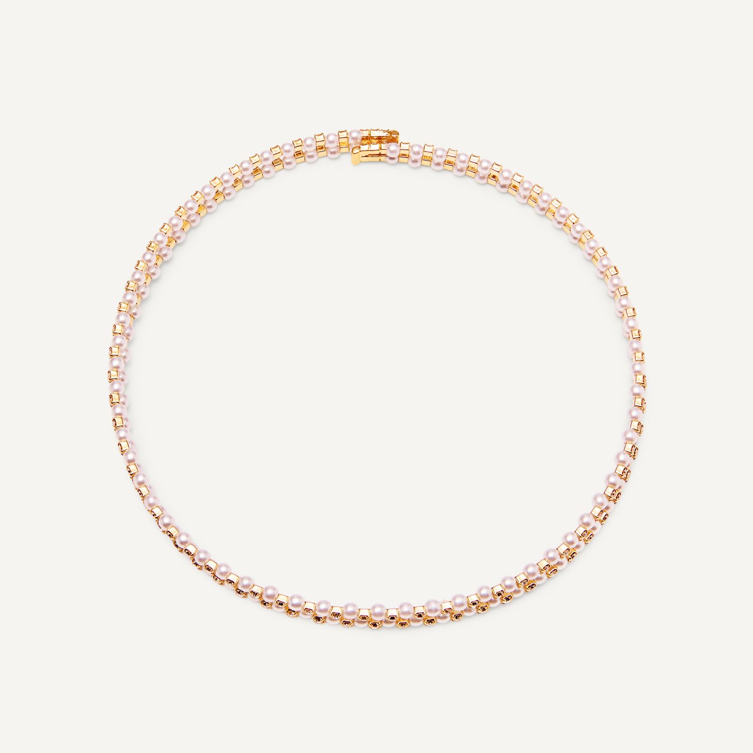 Колье Double Pearly Round Necklace