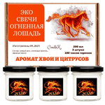 Свеча новогодняя, Огненная лошадь, 200 мл