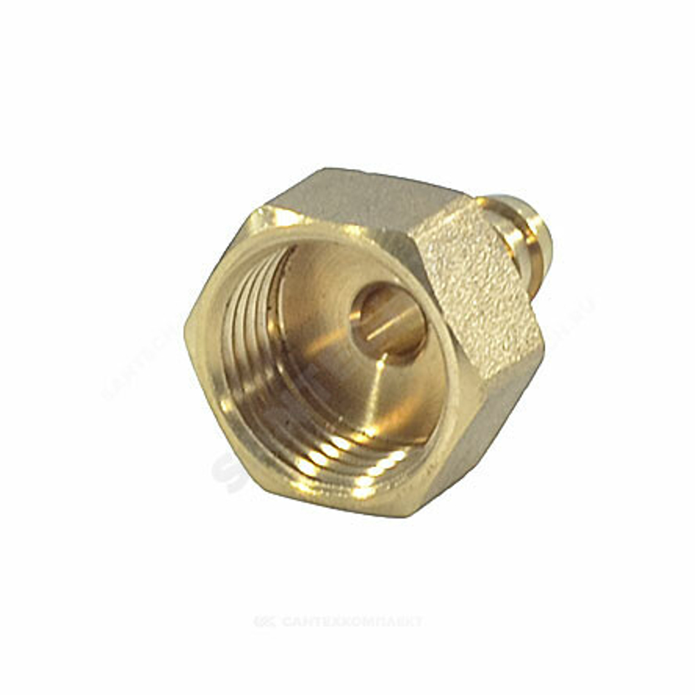 Переходник штуцерный латунь неразъемный для шланга Дн 12х1/2" ВР SantechSystems