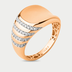 Кольцо для женщин из розового золота 585 пробы с фианитами (арт. 902051-1102)