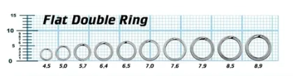 Кольцо заводное Vido Craft Flat Double Ring, Черный никель (10шт/уп)