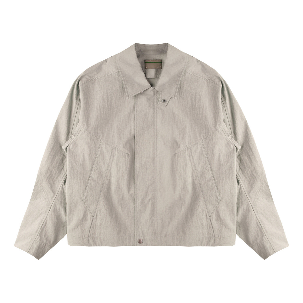 Куртка Nothomme Blue Spring Slightly Wrinkled Cotton-Nylon Blend Cargo Turn-Down Collar Jacket