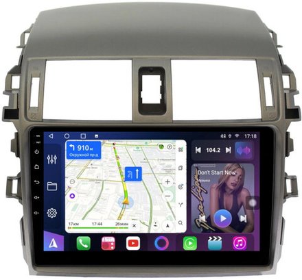 Магнитола для Toyota Corolla 150 2006-2013 (рамка тип 2) - FarCar BM063-2M на Android 13, QLED, TS10, 4Гб+32Гб, CarPlay, 4G SIM-слот