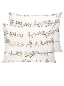 Наволочка комплект 2шт перкаль Сказка "Белки" 50x70 см на молнии