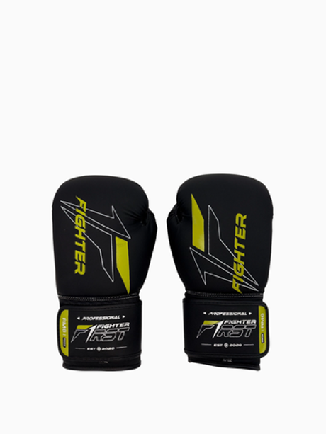Перчатки боксерские Fighter черно-зеленые
