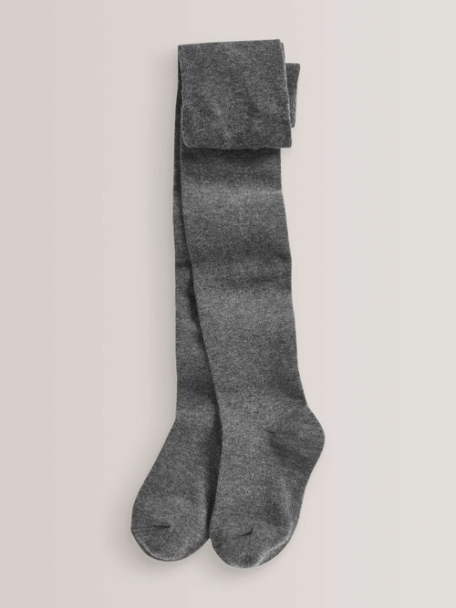 Колготки хлопоквые для девочки Next 799-274, 3 шт., Серый