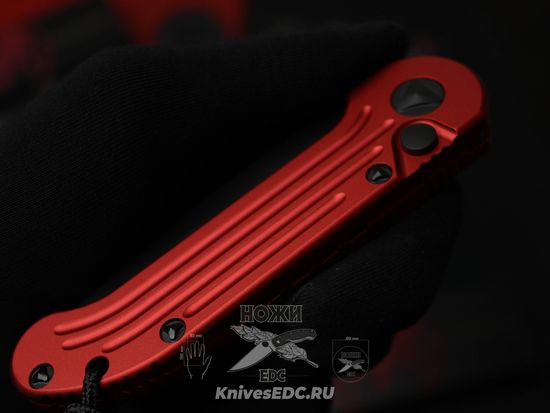 Автоматический нож Microtech LUDT RED 135-1RD с клинком из стали М390, рукоять алюминий