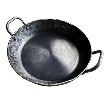 Сковорода для подачи 24 см h4,6 см круглая 2 ручки " " углерод. сталь ИНДУКЦИЯ P.L.