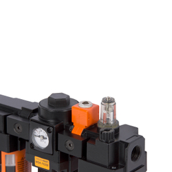 WDK-70230 Блок подготовки воздуха 3/8" с влагоотделителем, лубрикатором, регулятором и манометром