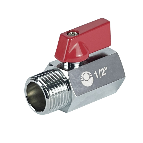 Кран шаровой MINI (с никелевым покрытием) ВР/НР 1/2" VALFEX