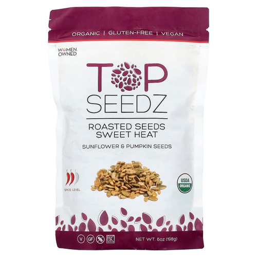 Top Seedz, обжаренные семена подсолнечника и тыквы, сладкая острота, 198 г (6 унций)
