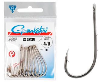 Крючки Gamakatsu LS-5213N HOOKS NICKEL разм. 4/0 10шт.