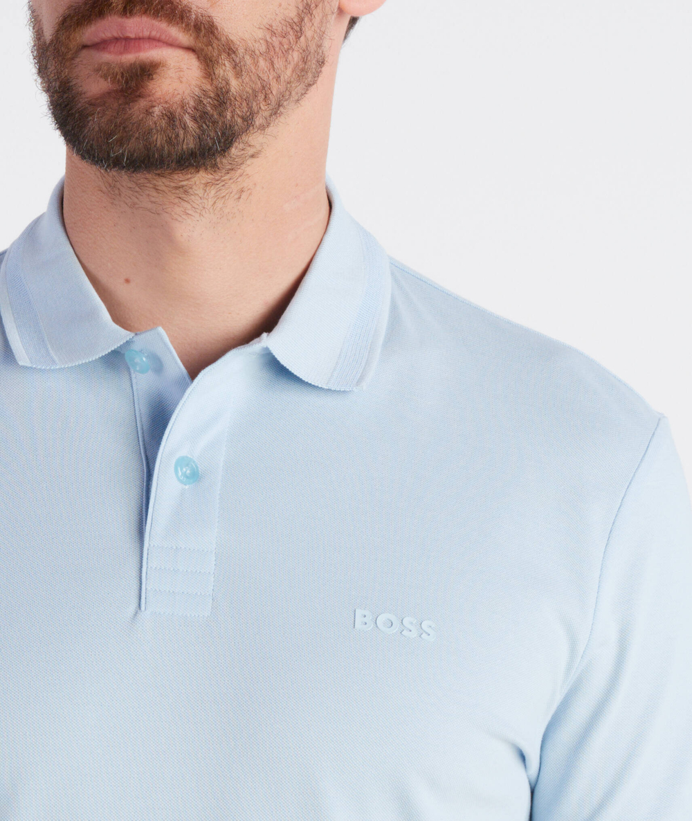 Поло Pio 1 BOSS GREEN - голубой(50494359)