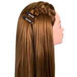 Заколки для волос НАБОР 4 шт., 6 см, глянцевый, черный, черепаховый, MONTE VITA, 457088