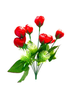 Цветы искусственные Розы красные 32см