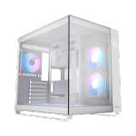 Корпус Ocypus Iota C70 WH ARGB ATX/mATX/mITX 2xUSB, Type-C, Предустановлены 6 вентиляторов с ARGB подсветкой, Белый, Iota-C70-WHD600XX-GL