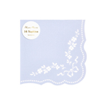 Салфетки большие васильковые "Рококо" 8 шт. (16,5 x 16,5 см)