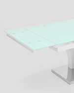 Стол обеденный Верона раскладной 160-220*90 глянцевый белый