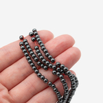 Гематин (гематит), оттенок "Gun metal", шар (разделитель) 3,5мм