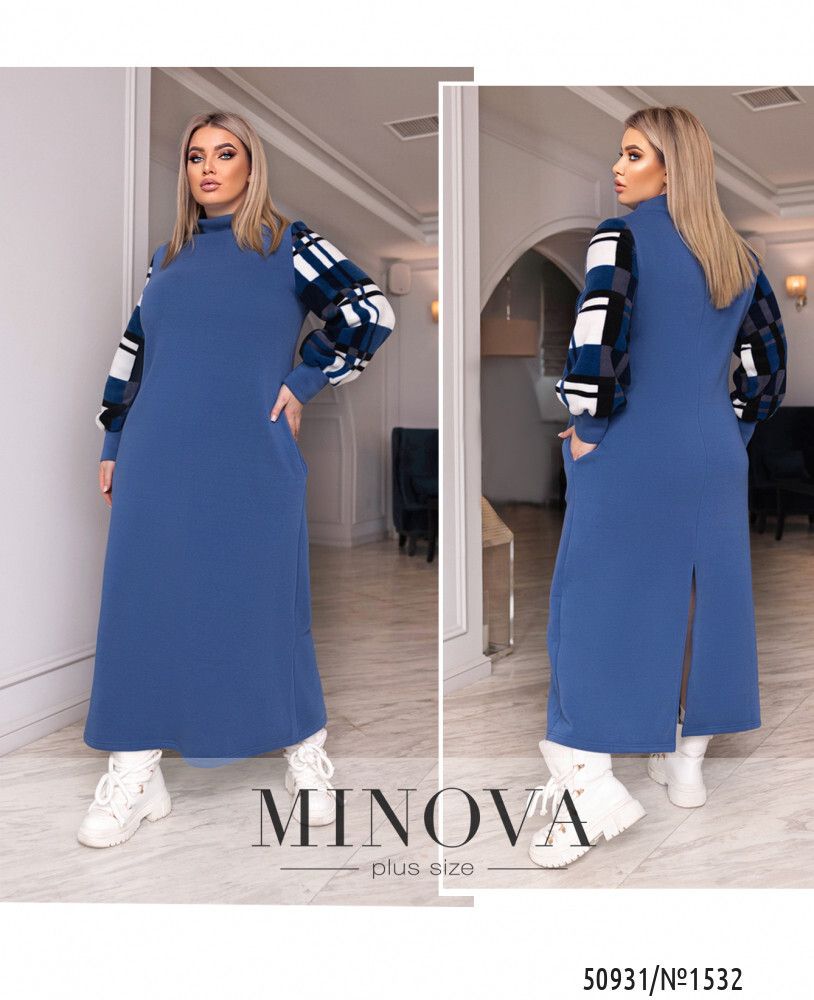Платье 1532-джинс Minova