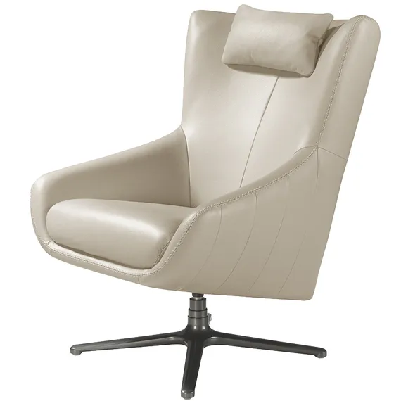 Крутящееся кресло Angel Cerda 5090, бежевая кожа