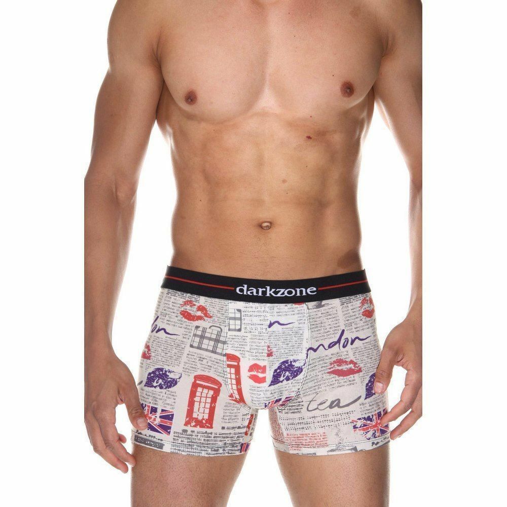 Трусы мужские боксеры белые с принтом DARKZONE DZN2071