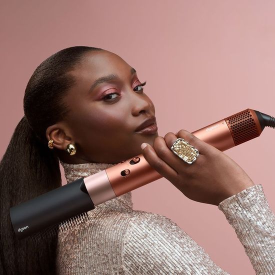 Стайлер Dyson Airwrap i.d. Long HS08 Curly+Coily, янтарный шёлк (Amber Silk) EU