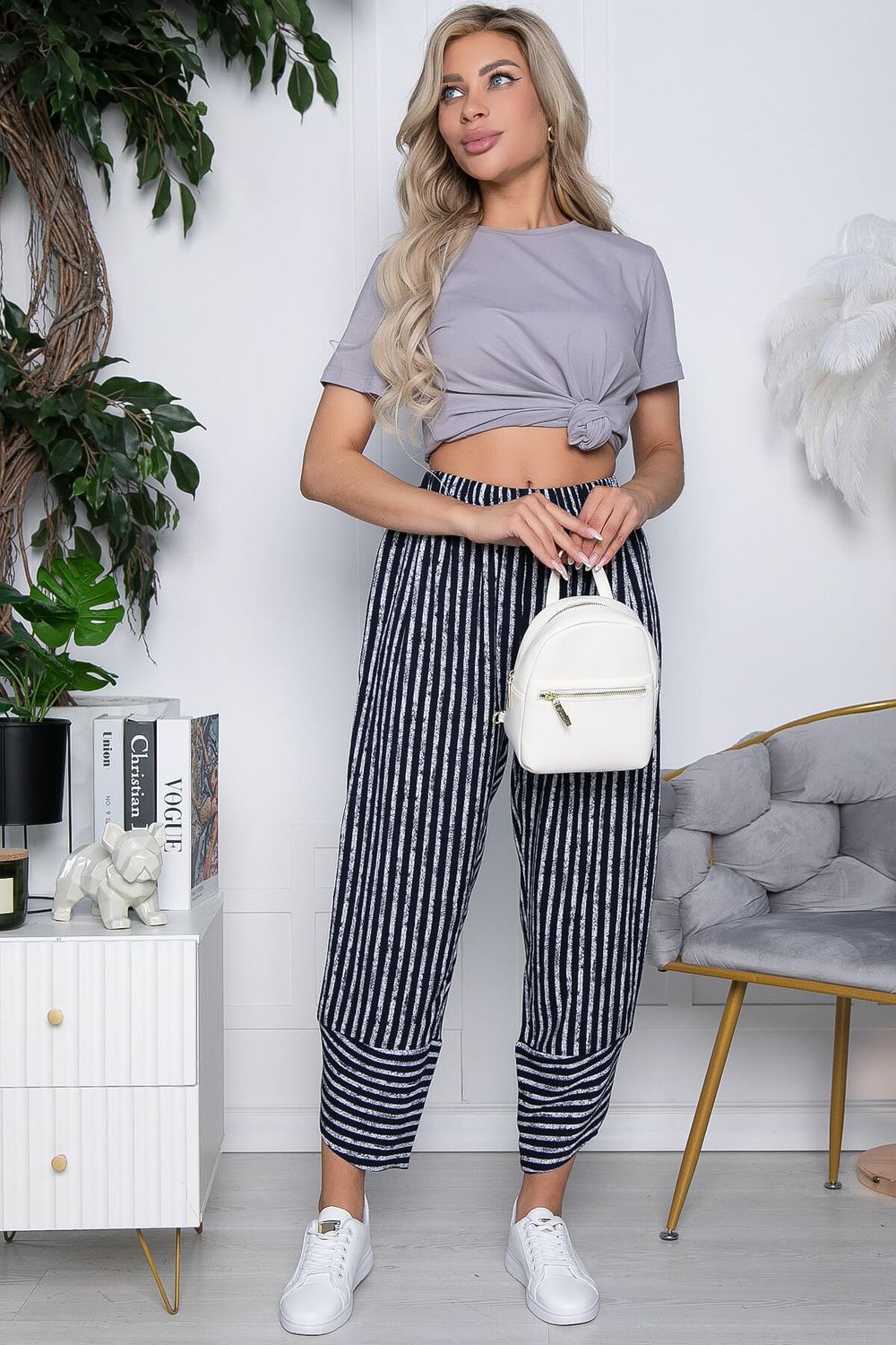 Брюки бохо (полоска) Б10371 LT Collection