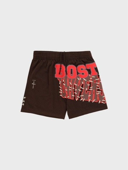 Шорты Cactus Jack Travis Scott x Mitchell & Ness Boston University Basketball Brown