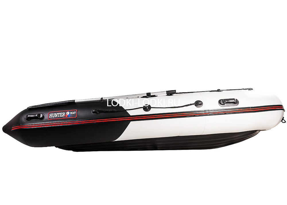 Хантер 380 ПРО белый-черный (лодка ПВХ под мотор НДНД)