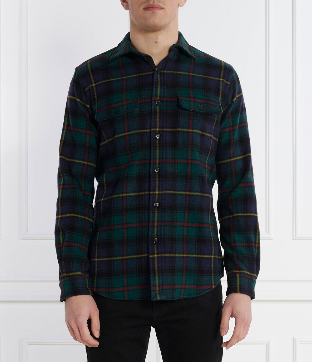 Хлопковая рубашка POLO RALPH LAUREN - темно-синий(710881792)