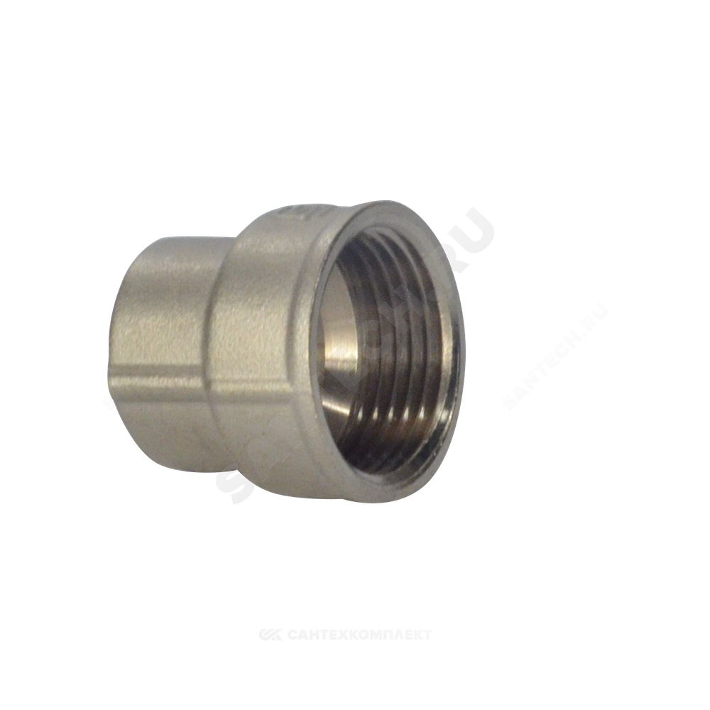 Муфта латунь никель переходная Ду 25х15 (1"х1/2") ВР/ВР SantechSystems