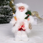 Дед Мороз - Лесовичок «Лесной гость» 30 см, Красный/белый