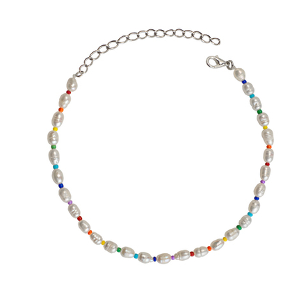 rainbow oyster necklace