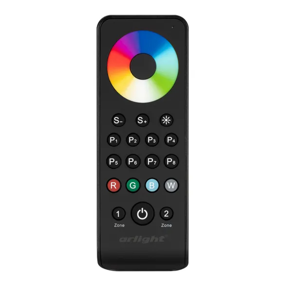 Пульт SMART-R43-RGBW Black (2 зоны, 2.4G) (Arlight, IP20 Пластик, 5 лет) 031938
