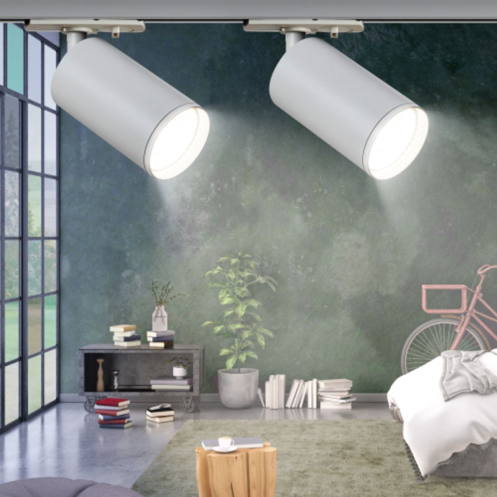 Трековый светильник однофазный ЭРА TR39-GU10 WH под лампу GU10 белый