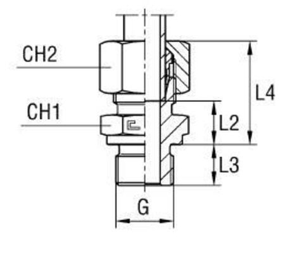 Штуцер FB DL08 BSP 1/4" (в сборе) нерж. CAST