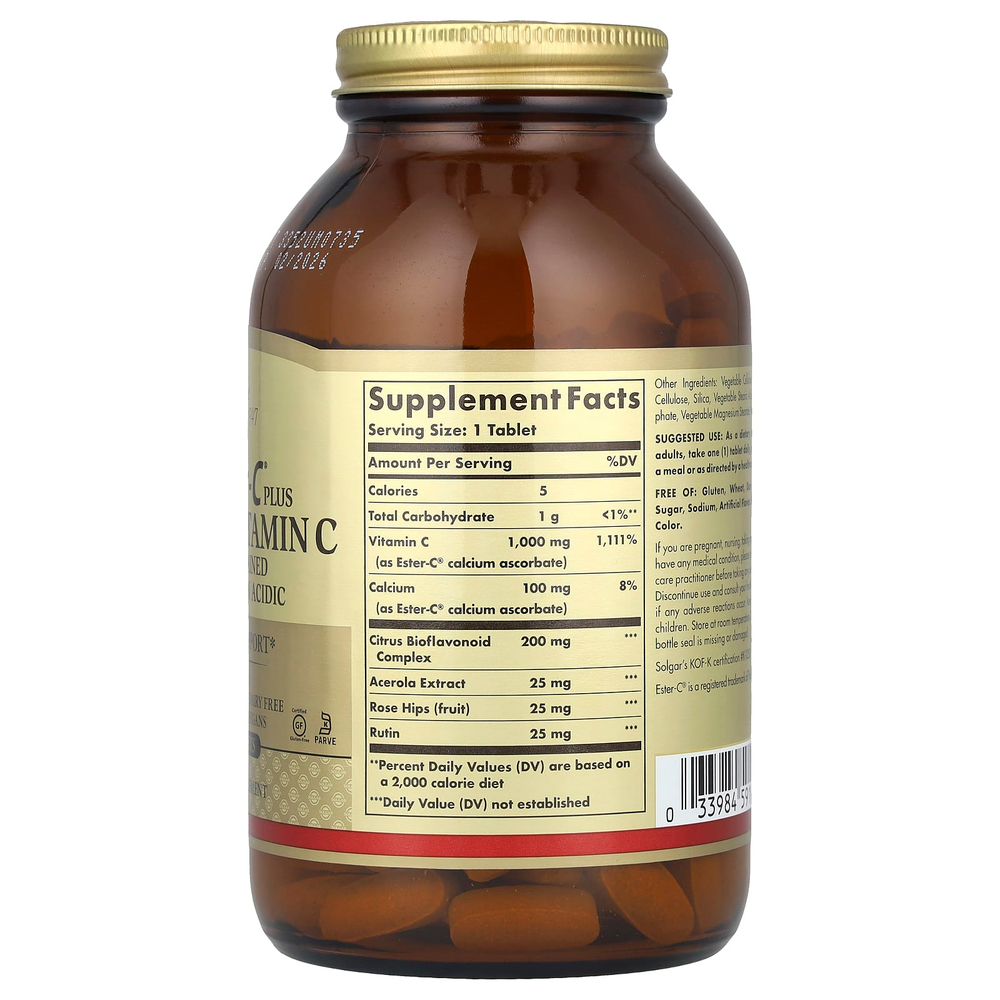 Solgar, Ester-C Plus, витамин C, 1000 мг, 180 таблеток