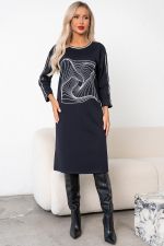 Платье в стиле Спорт-шик (синий)-46р-р Р11-1228/2 Nikol