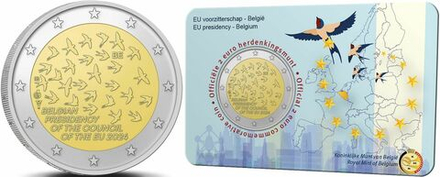 Бельгия 2 евро, 2024 Председательство Бельгии в Европейском Союзе BUNC